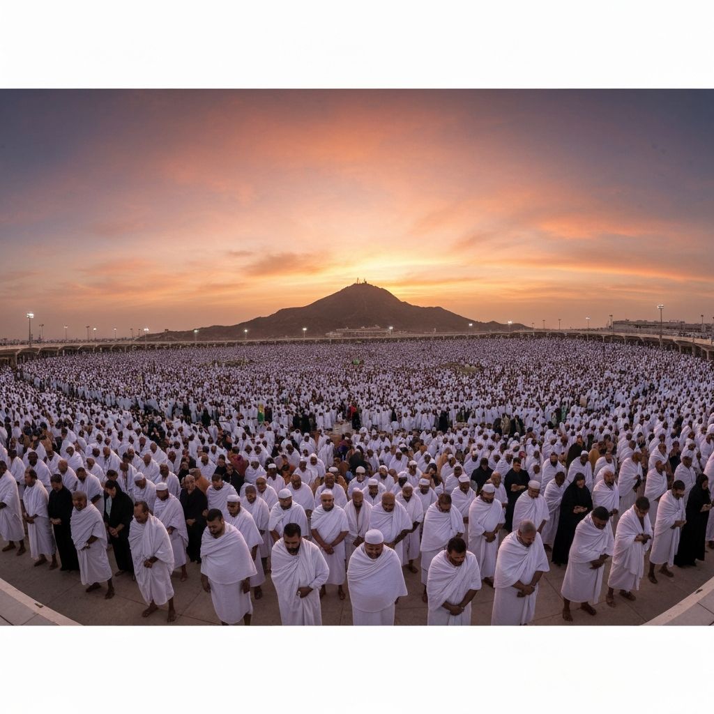 Jamaah berkumpul di Bukit Arafah
